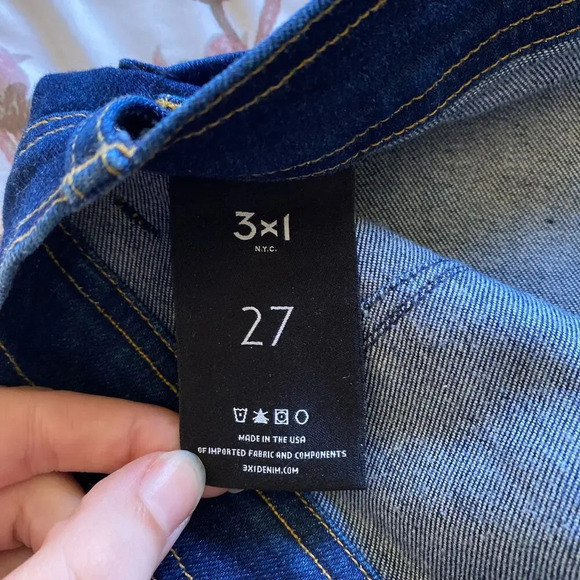 3x1 Scarlett Cropped Slim High Rise Dillon Women's Jeans Size 27 Dark Wash - Picture 9 of 11